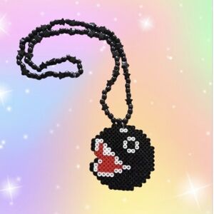 Mario Bros. Chain Chomp Perler Kandi Necklace